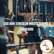 A man performing a lat pull-down exercise in the gym using Angles90 Wood (Limited Edition) Grips to focus on reduced joint stress on wrists, elbows, and shoulders.